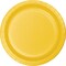 Party Central Disposable Round Luncheon Party Paper Plates - 7" - Yellow - Club Pack of 240
